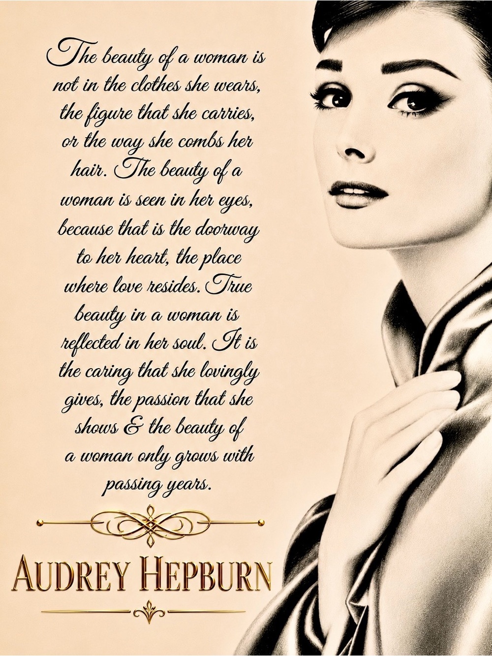 What’d She Say?™ — Pick 3 Audrey Hepburn Inspirational Quote Fashion Art Prints
